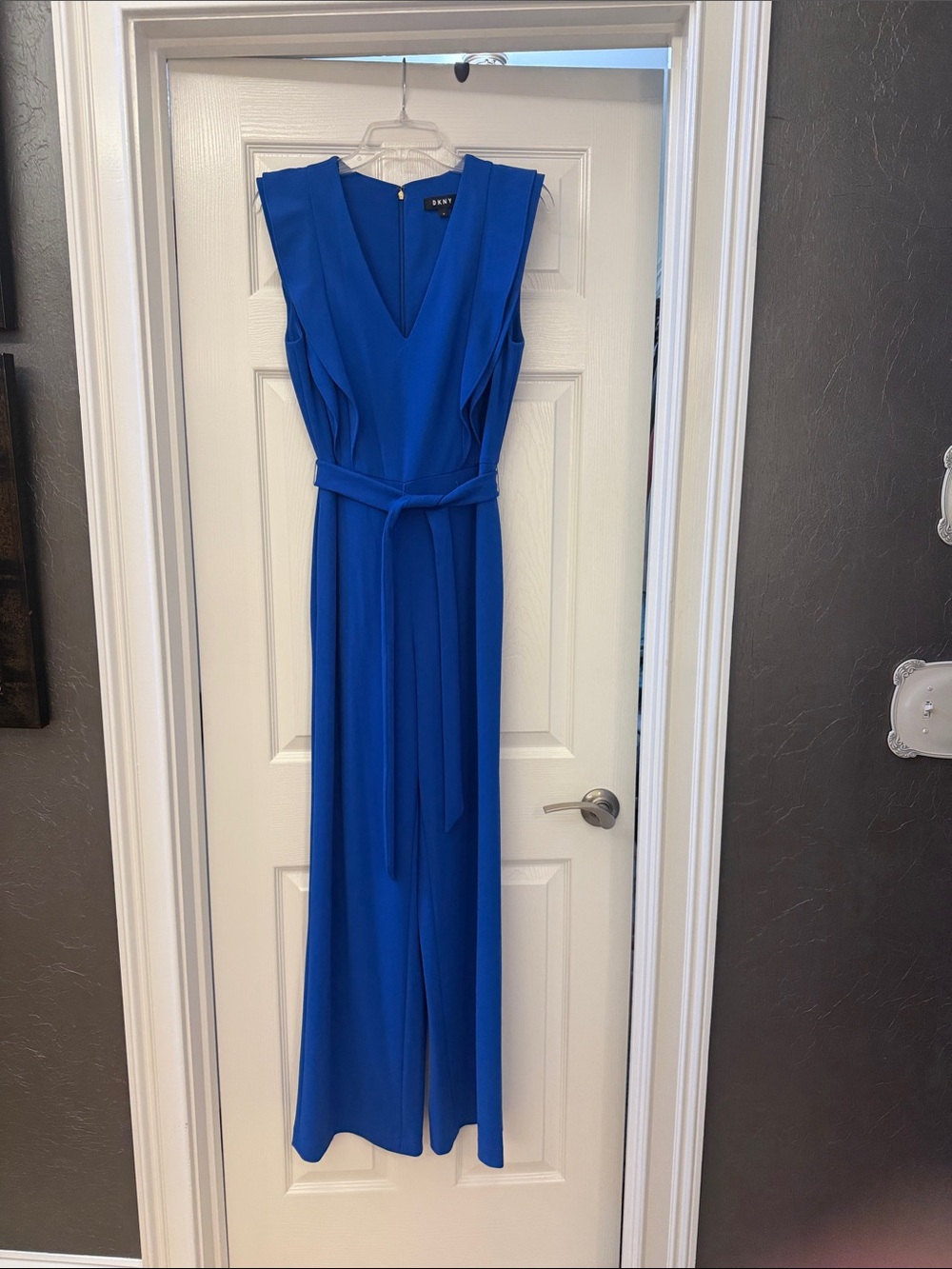 DKNY Royal Blue pantsuit with Waist Tie
